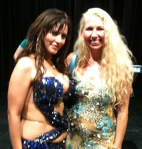 Birmingham belly dancer Debbie Williams With Star of Egypt Randa Kamel